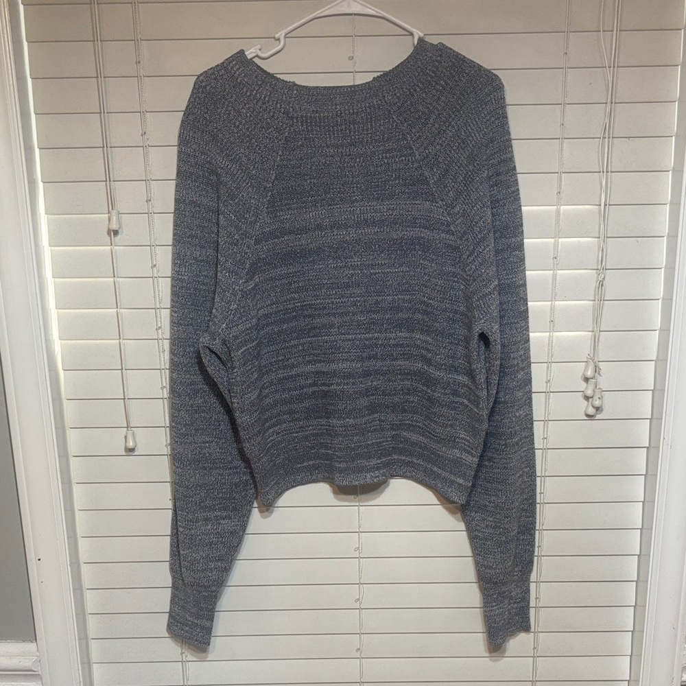 Free people charcoal crew neck sweater